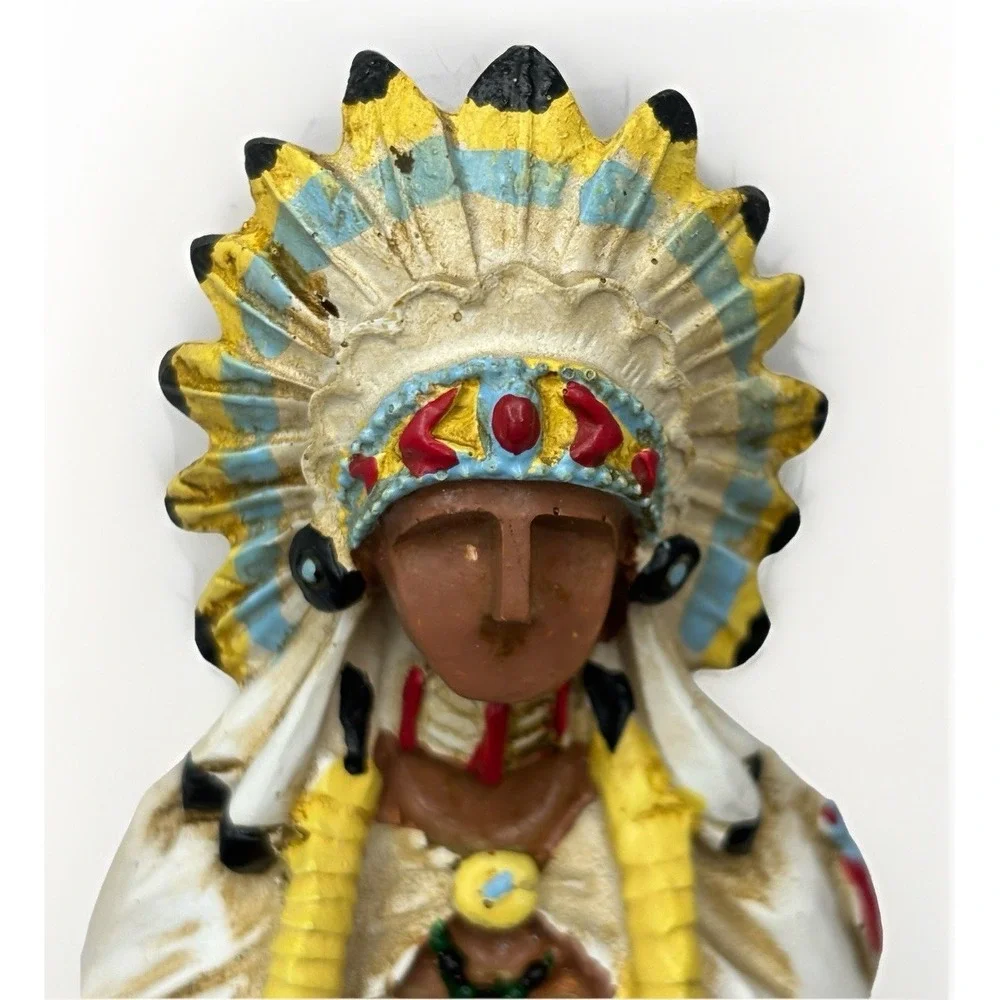 Pacific Rim Cubist Native American Indian Woman & Chief 9